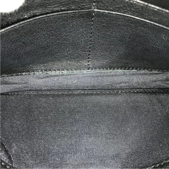 30. JIMMY CHOO Black Leather Zip Wallet With Chrome Star Studs. Missing charm. - Picture 5 of 14